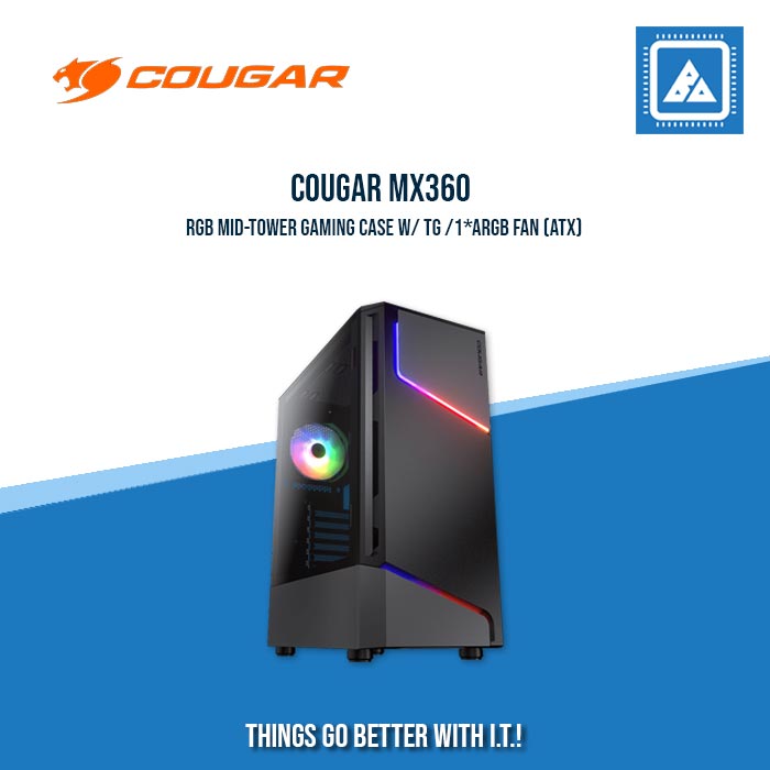 COUGAR MX350 RGB MID-TOWER GAMING CASE W/TG /2*FAN (ATX) COUGAR MX350 RGB MID-TOWER GAMING CASE W/TG /2*FAN (ATX)